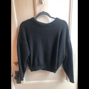 Black cropped sweater